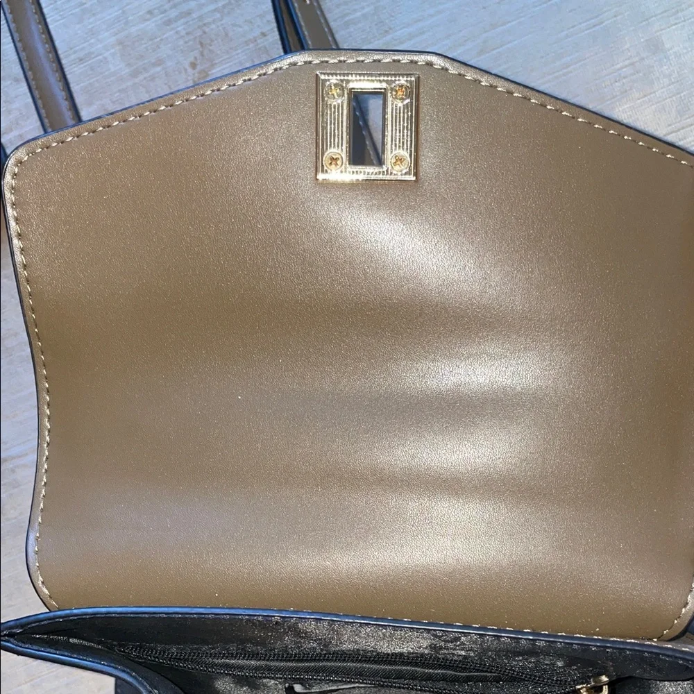 Chic DUNE Two-Tone Satchel in Cream and Brown